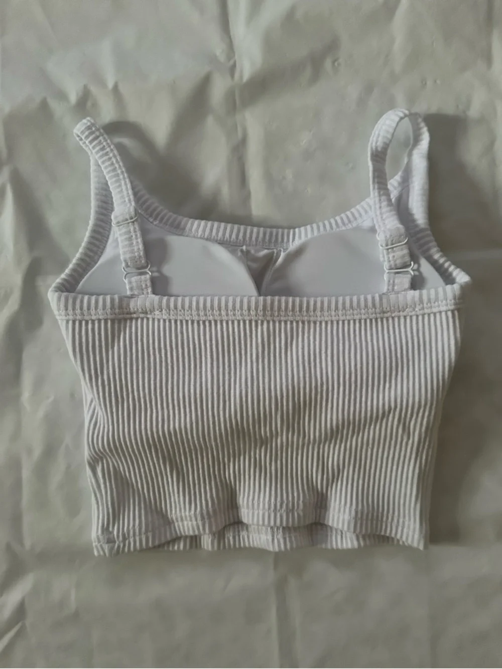 Klassy Network White Ribbed Cropped Cami - Picture 5 of 8